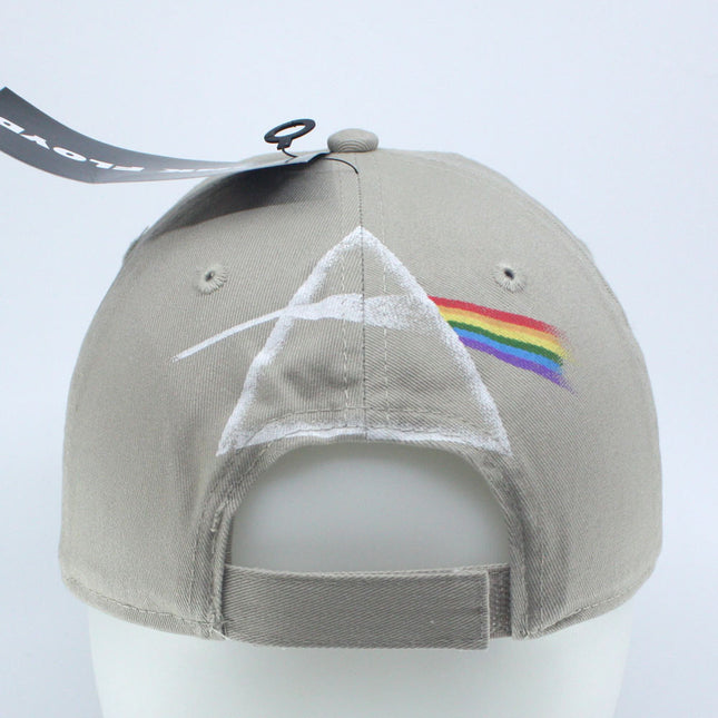 Pink Floyd Dark Side of the Moon Album Distressed Unisex Cotton Adjustable Baseball Cap Sand