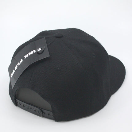 Pink Floyd Dark Side of the Moon White Border Unisex Cotton Adjustable Snapback Baseball Cap Black