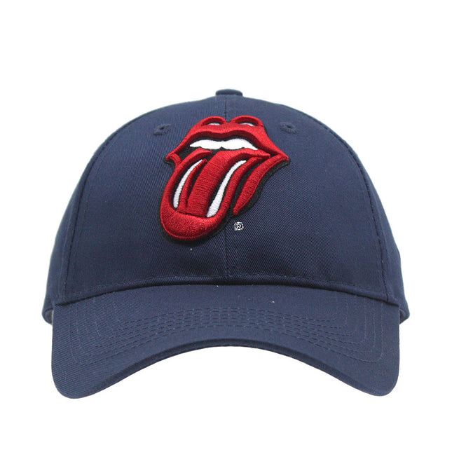 The Rolling Stones Classic Tongue Unisex Cotton Baseball Cap Navy Blue