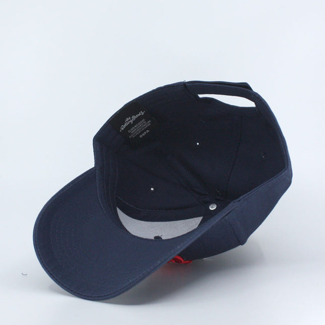 The Rolling Stones Classic Tongue Unisex Cotton Baseball Cap Navy Blue