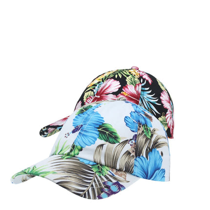 Low Profile Unstructured Floral Hawaiian Baseball Cap
