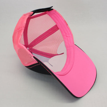 Neon Two Tone Cotton Twill Mesh Adjustable Trucker Baseball Cap