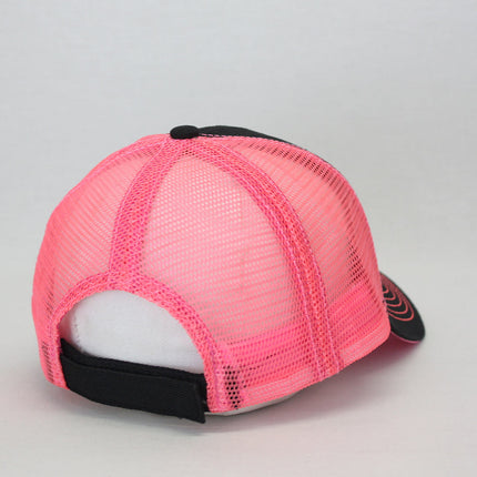 Neon Two Tone Cotton Twill Mesh Adjustable Trucker Baseball Cap
