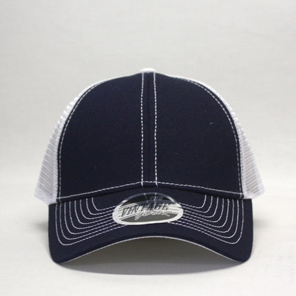 Two Tone Cotton Twill Mesh Adjustable Trucker Baseball Cap