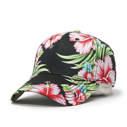 Floral Hawaiian Cotton Twill Low Profile Adjustable Snapback Baseball Caps