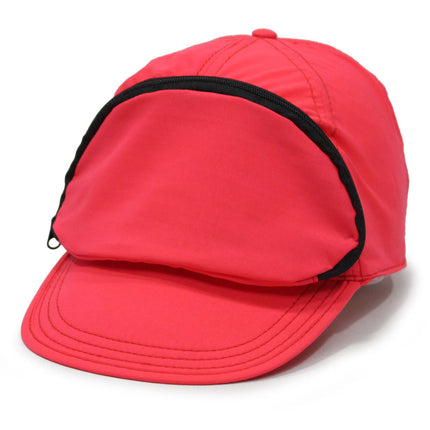 Cap Sac Adjustable Cap with Pocket Flame Red