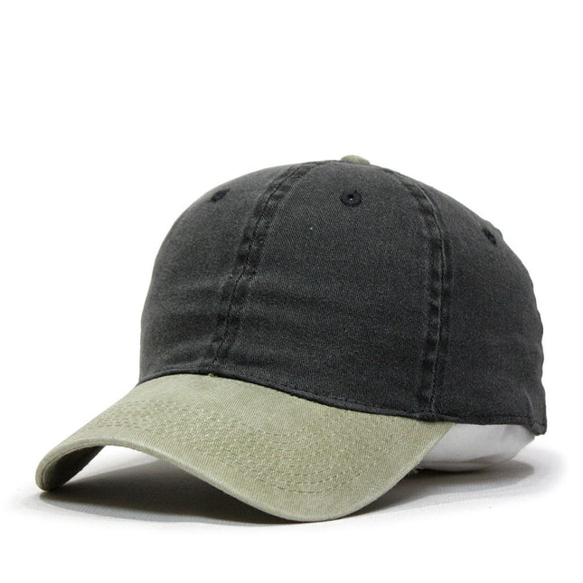 Flex Stretchable Washed Pigment Dyed Cotton Twill Low Profile Caps - L/XL