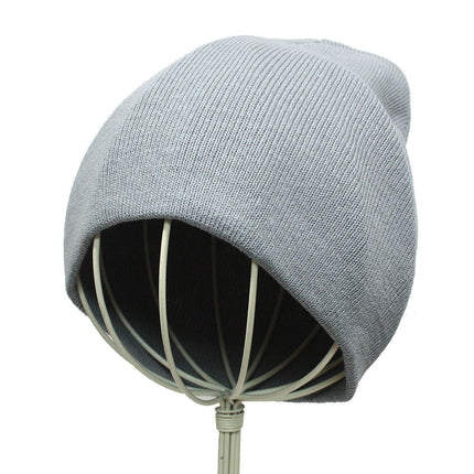 Basic Plain Cotton Knit Beanies 8"