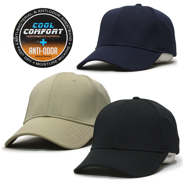 Cool Comfort Polyester Mesh with Anti-Odor Sweatband Low Profile Adjustable Baseball Caps