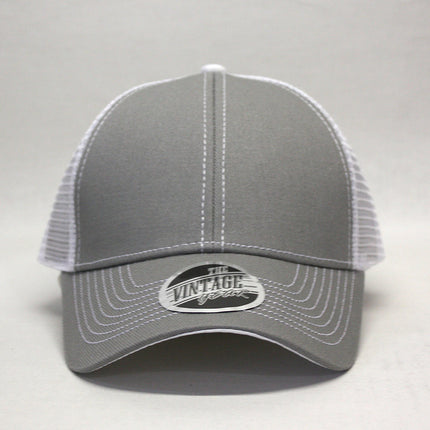Two Tone Cotton Twill Mesh Adjustable Trucker Baseball Cap