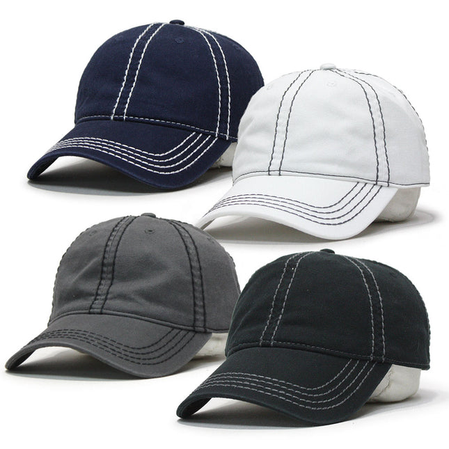 Classic Blank Heavy Stitch Cotton Dad Hat Baseball Cap