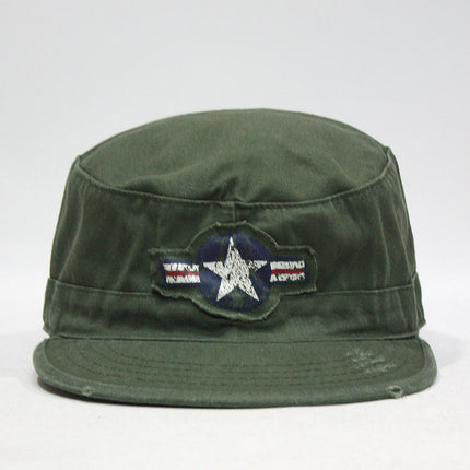 Vintage Air Corps Distressed Fatigue Military Combat Cadet Cap