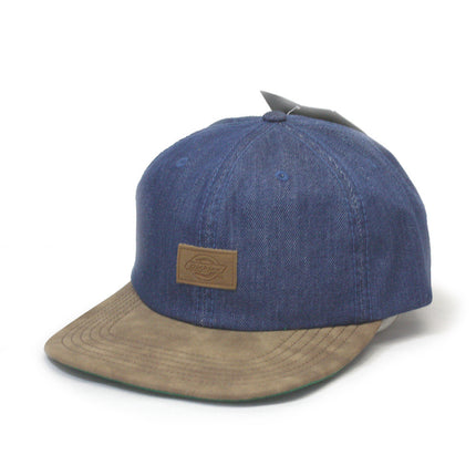 Dickies Denim/Canvas Leather Bill Slouch Soft Brim Adjustable Snapback Baseball Cap