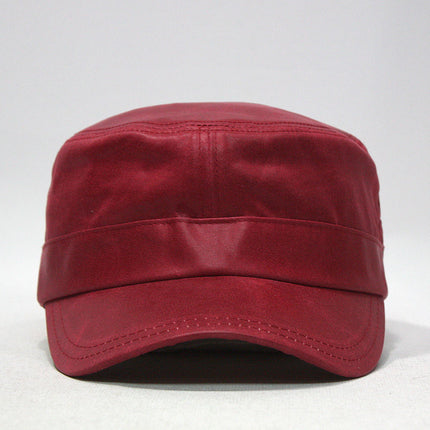 Solid Waxed Cotton Twill Adjustable Military Radar Caps