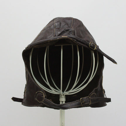 WWII Replica Vintage Style Leather Pilots Helmet Aviator Military Cap