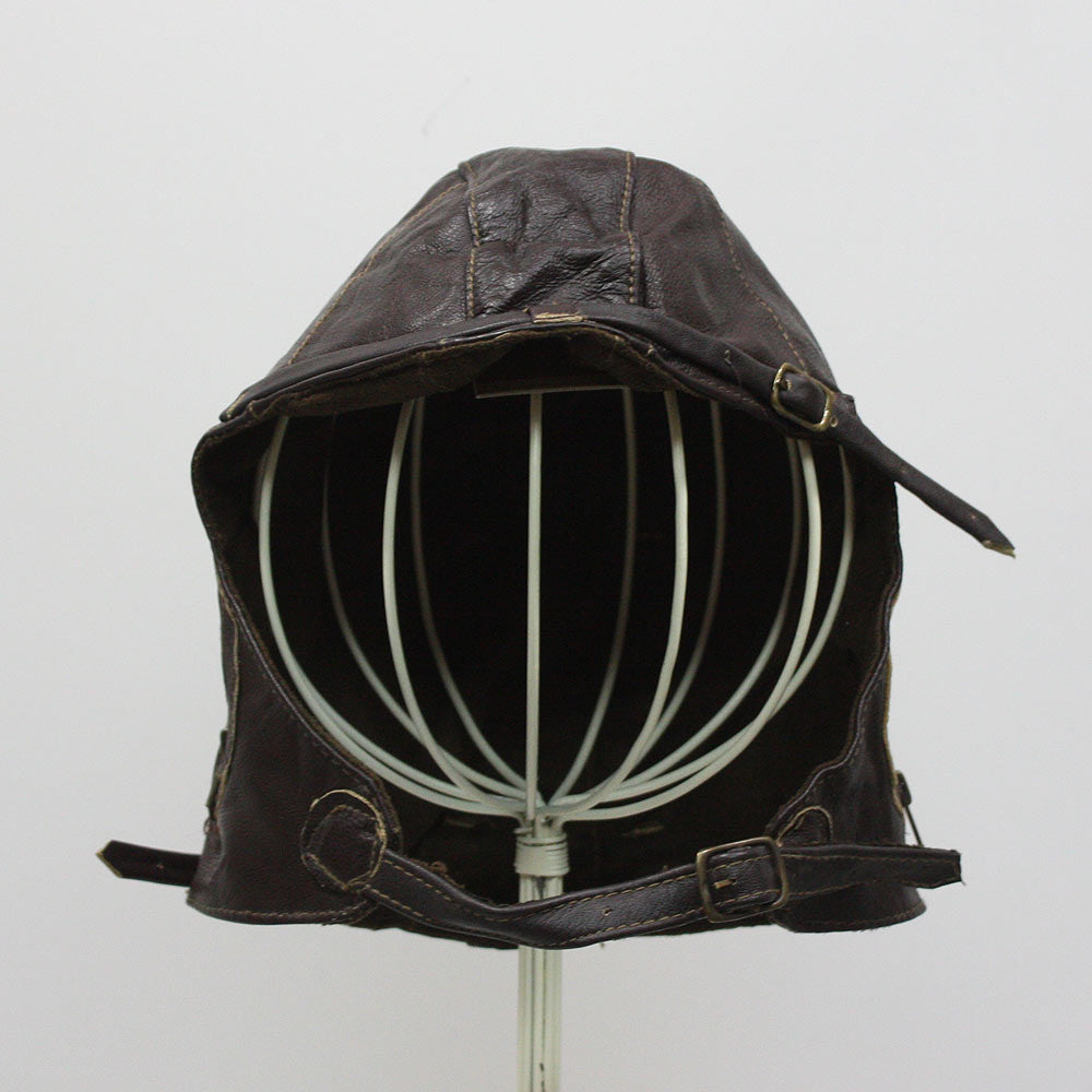 Flying Cap WWII Replica Vintage Style Leather Pilots Helmet Aviator Military Cap ...