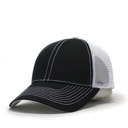 Two Tone Cotton Twill Mesh Adjustable Trucker Baseball Cap