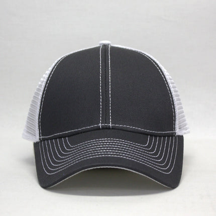 Two Tone Cotton Twill Mesh Adjustable Trucker Baseball Cap