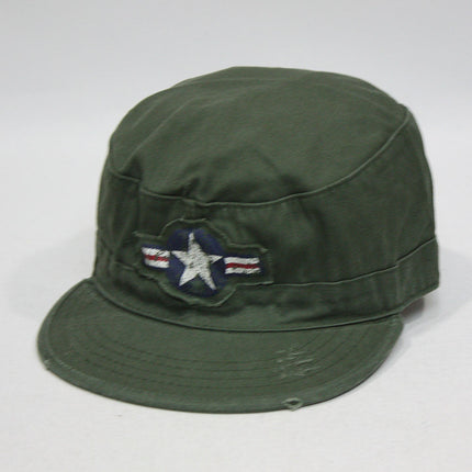 Vintage Air Corps Distressed Fatigue Military Combat Cadet Cap