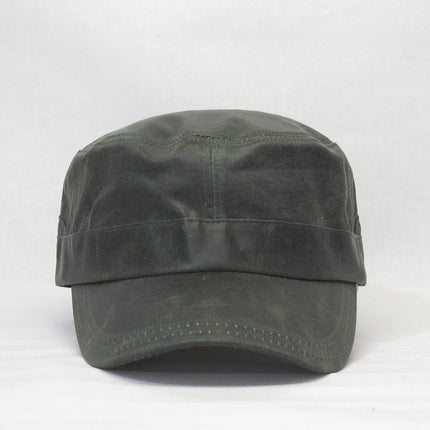 Solid Waxed Cotton Twill Adjustable Military Radar Caps