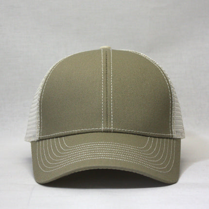 Two Tone Cotton Twill Mesh Adjustable Trucker Baseball Cap