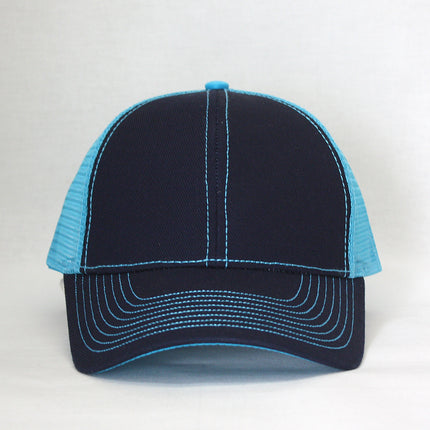 Two Tone Cotton Twill Mesh Adjustable Trucker Baseball Cap