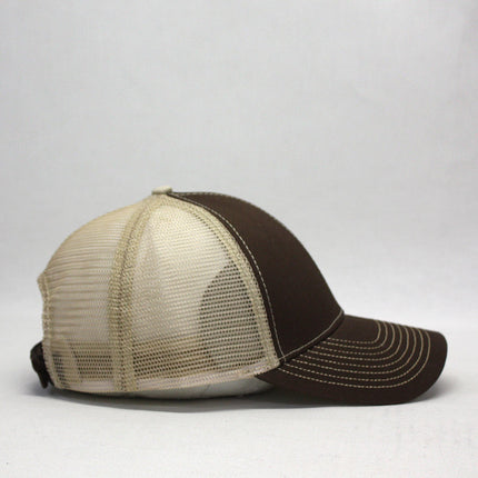 Two Tone Cotton Twill Mesh Adjustable Trucker Baseball Cap