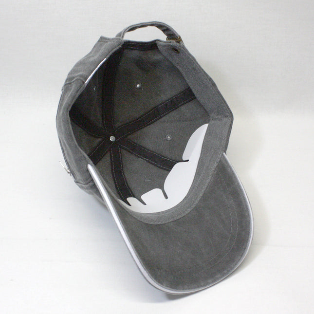 Zipper Pocket Washed Cotton Sandwich Adjustable Baseball Cap