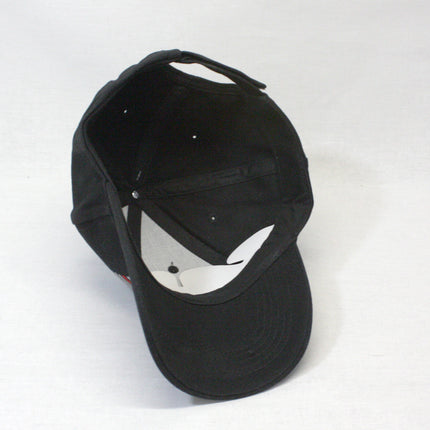 Vintage Red Line US Flag Cotton Adjustable Baseball Cap Black