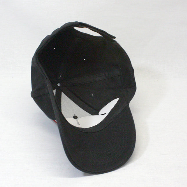 Vintage Red Line US Flag Cotton Adjustable Baseball Cap Black