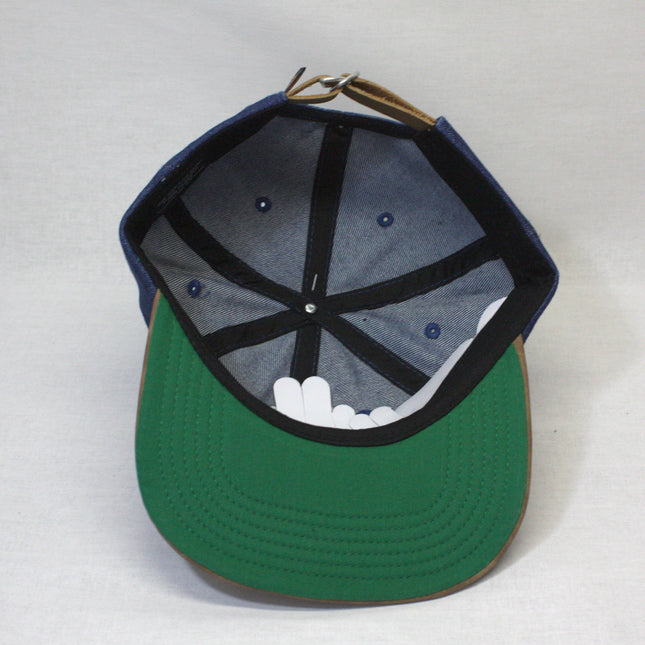 Dickies Denim/Canvas Leather Bill Slouch Soft Brim Adjustable Snapback Baseball Cap
