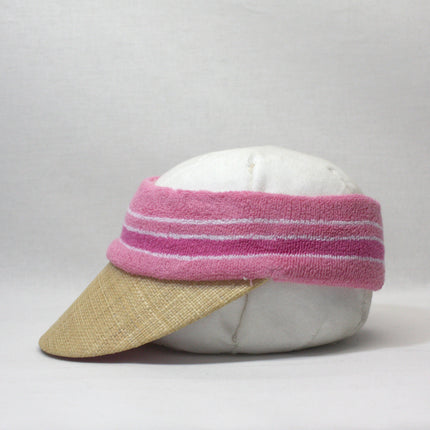 Terry Cloth Crown Straw Visor Sun Sports Hat