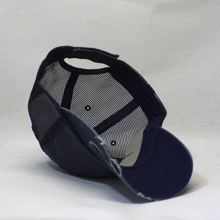 Distressed Cotton Soft Mesh Adjustable Trucker Baseball Cap