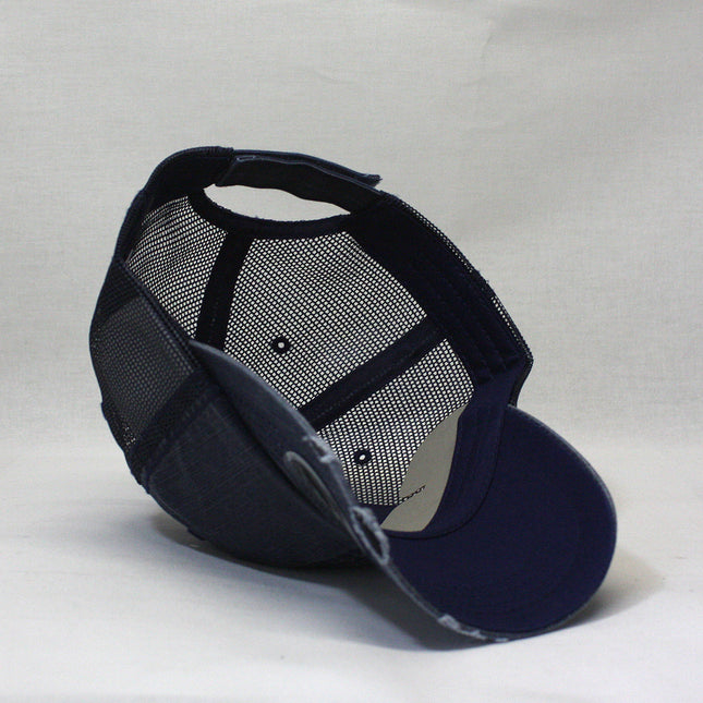 Distressed Cotton Soft Mesh Adjustable Trucker Baseball Cap