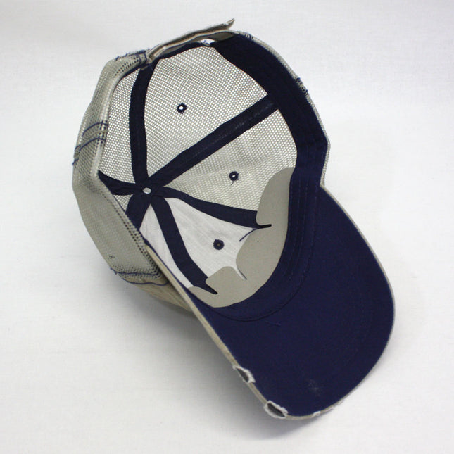 Distressed Cotton Soft Mesh Adjustable Trucker Baseball Cap