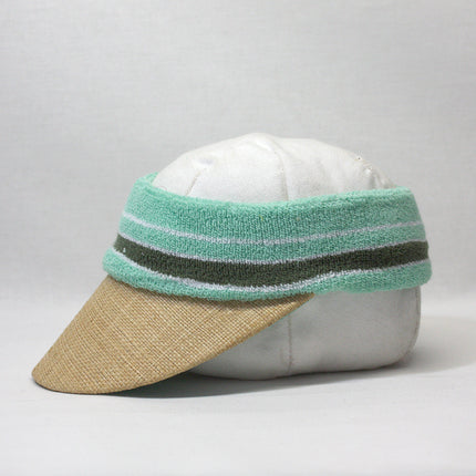 Terry Cloth Crown Straw Visor Sun Sports Hat