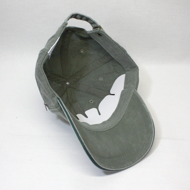 Zipper Pocket Washed Cotton Sandwich Adjustable Baseball Cap
