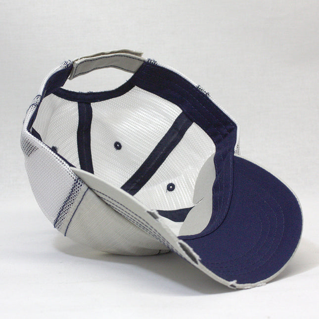 Distressed Cotton Soft Mesh Adjustable Trucker Baseball Cap