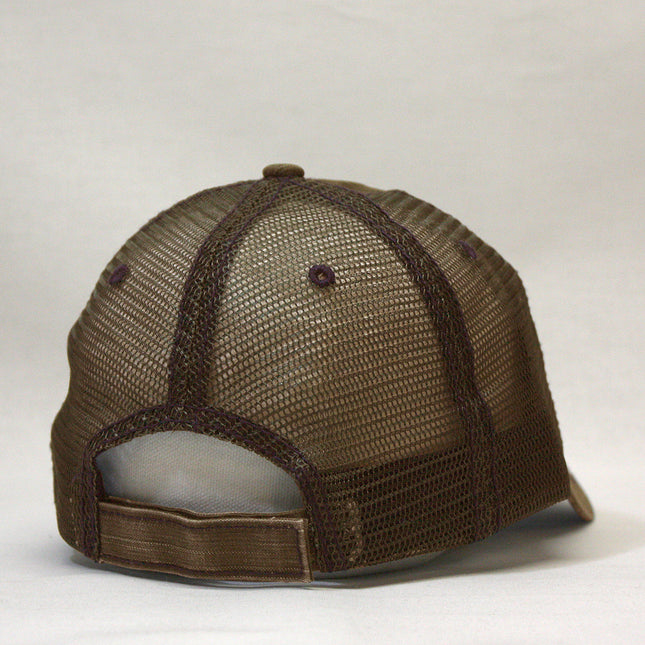 Distressed Cotton Soft Mesh Adjustable Trucker Baseball Cap