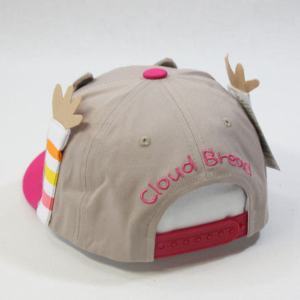 Kids Cloud Bread Cat Raccoon Boys Girls Flat Bill Snapback Baseball Cap