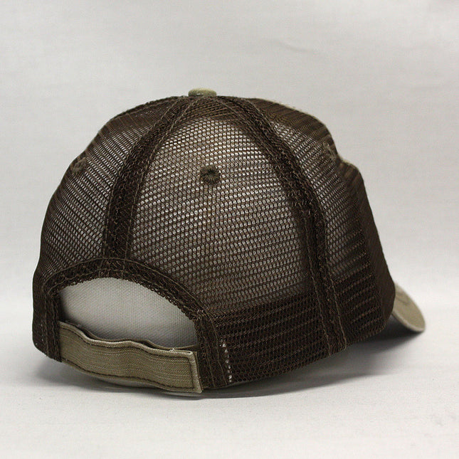 Distressed Cotton Soft Mesh Adjustable Trucker Baseball Cap