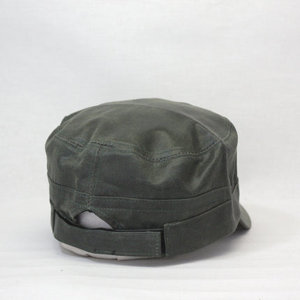 Solid Waxed Cotton Twill Adjustable Military Radar Caps