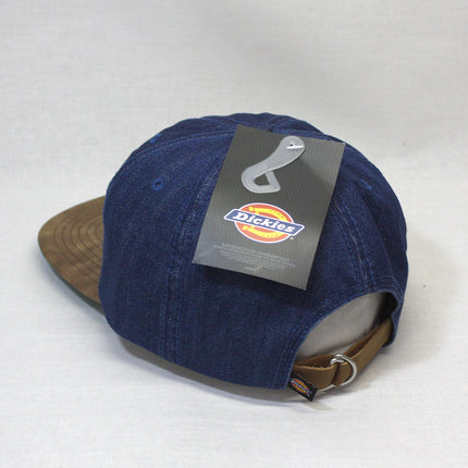 Dickies Denim/Canvas Leather Bill Slouch Soft Brim Adjustable Snapback Baseball Cap