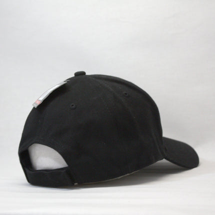 Vintage Red Line US Flag Cotton Adjustable Baseball Cap Black