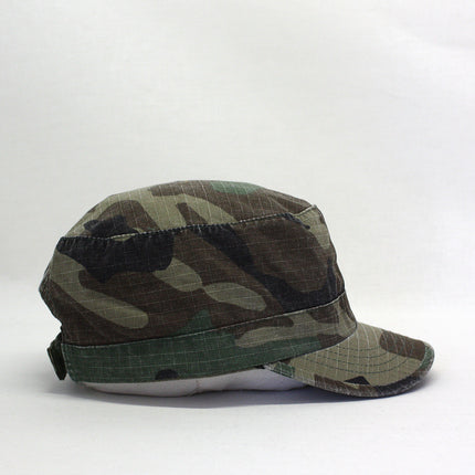 Women's Vintage Fatigue Rip Stop Cotton Military Adjustable Cadet Caps