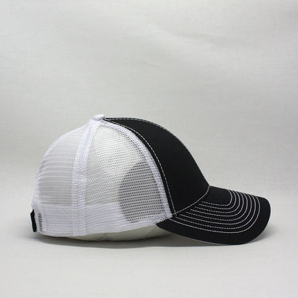 Two Tone Cotton Twill Mesh Adjustable Trucker Baseball Cap