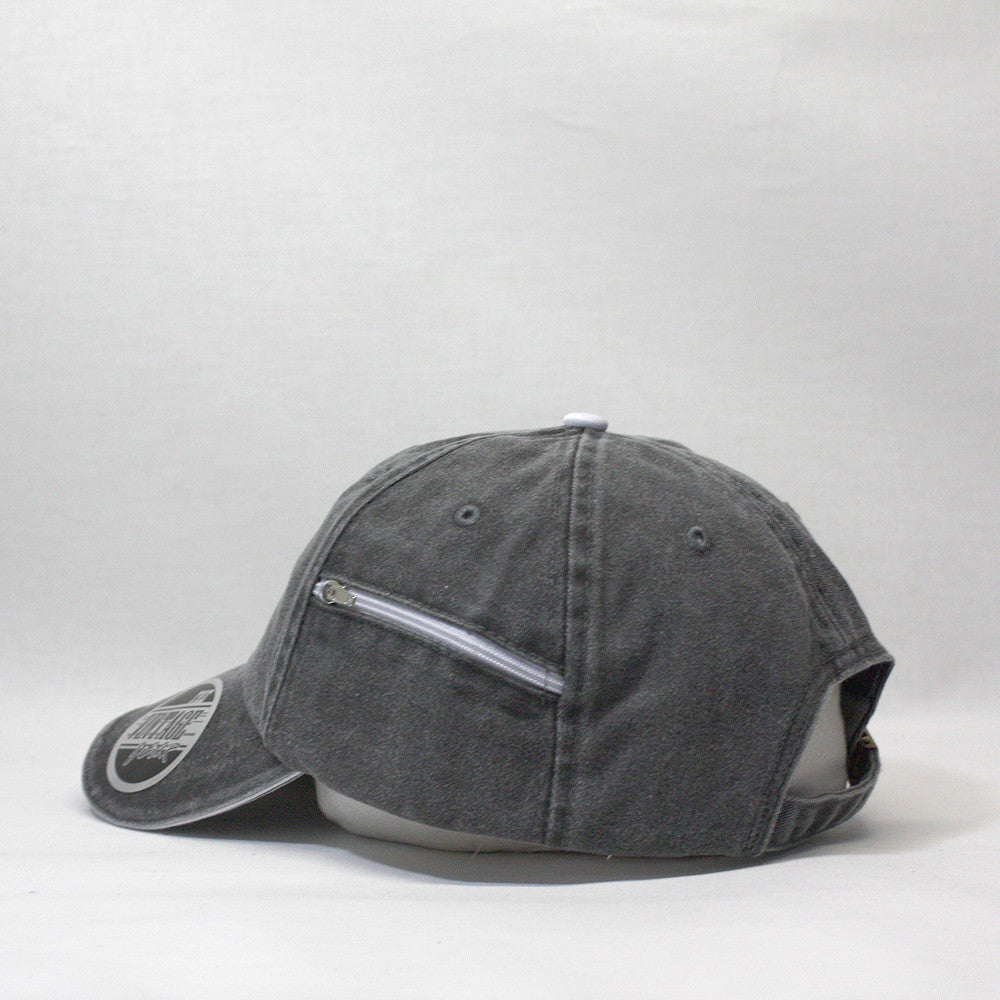 Cap Spring Zipper Zipper Pocket Washed Cotton Sandwich Adjustable Baseball Cap – The ...