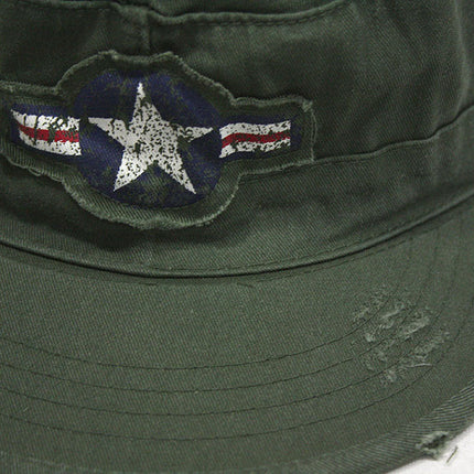 Vintage Air Corps Distressed Fatigue Military Combat Cadet Cap