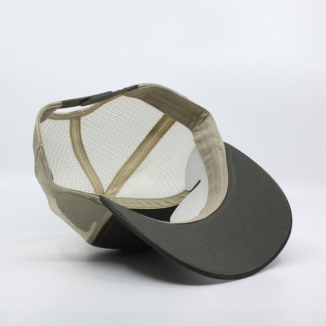 Heavy Washed Wax Coated Cotton Adjustable Mid Profile Mesh Trucker Baseball Cap