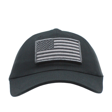 US Flag Tactical  Loop Patch Military Unstructured Cotton Baseball Cap